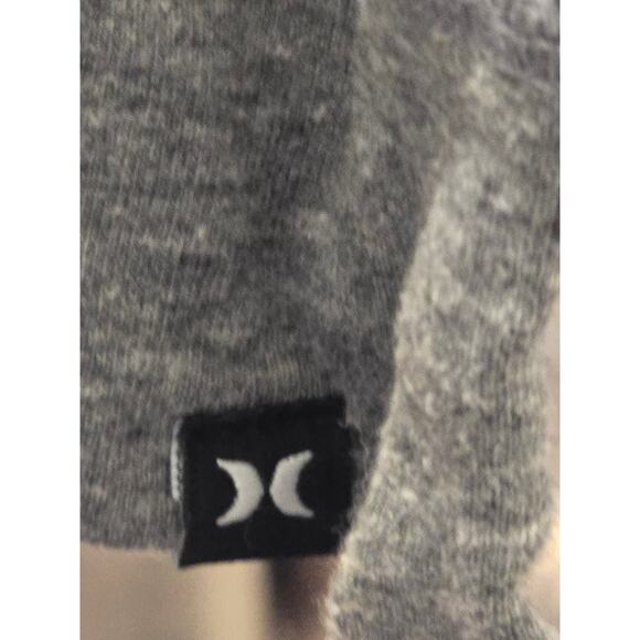 Hurley Sport Crop Burn Out Sweatshirt in Heather Gray EUC Size Small - Picture 2 of 4